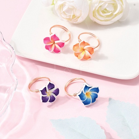 Handmade Polymer Clay Rings RJEW-TA00201-1