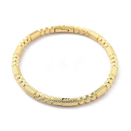 304 Stainless Steel Grooved Hinged Bangles BJEW-P313-02G-1