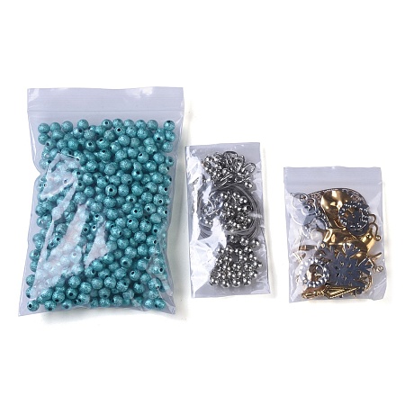 DIY Stainless Steel Findings & Steel Wires & Brass Beads & Acrylic Beads Kits DIY-XCP0003-25-1