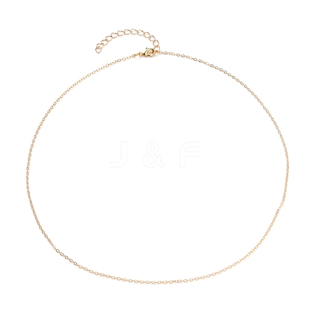 Brass Cable Chain Necklace NJEW-JN03110-02-1