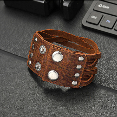 Cowhide Cord Multi-strand Bracelets FS-WGD603F-01-1