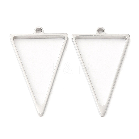 Non-Tarnish 304 Stainless Steel Open Back Bezel Triangle Pendants LS-STAS-Z040-10P-1