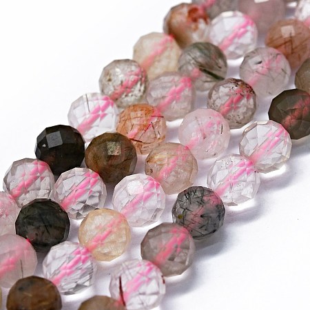 Natural Rutilated Quartz Beads Strands G-G927-29-1