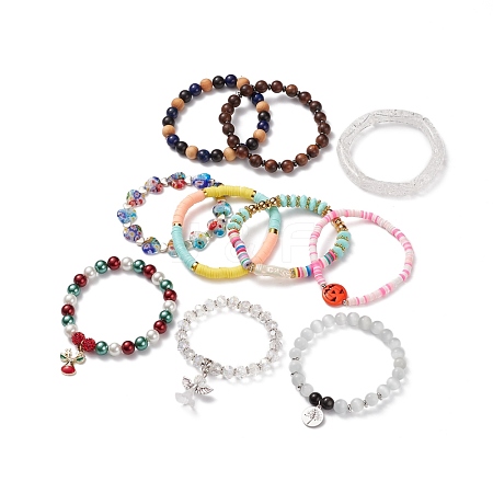 Fashionable Valentines Day Ideas for Her Mixed Bracelets BJEW-JB00468-1