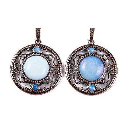 Synthetic Opalite Pendants G-Q158-03-16-1