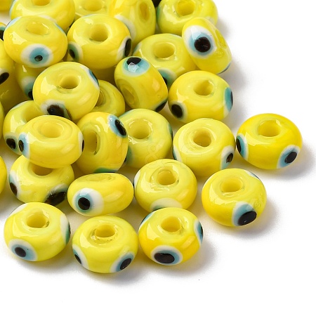 Handmade Evil Eye Lampwork Beads LAMP-F021-01-06-1