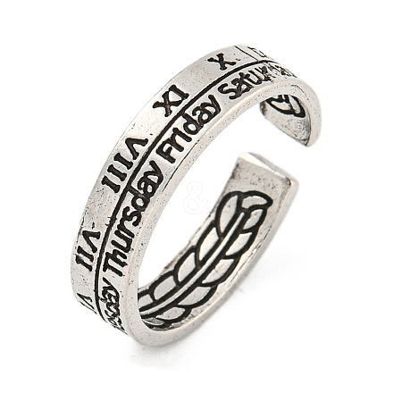 Alloy Cuff Rings for Women Men RJEW-A034-01AS-1