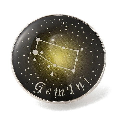 Twelve Constellation Creative Alloy Badges Constellation Brooches JEWB-S033-01P-C-1