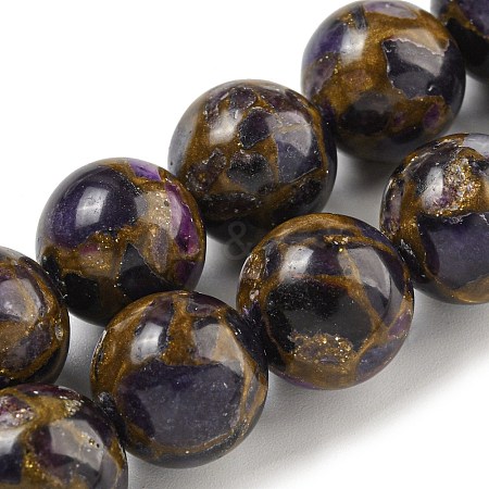 Synthetic Gold Clinquant Stone Beads Strands G-P549-A01-03E-1