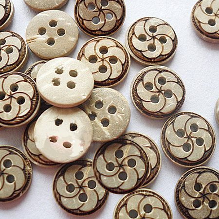 Art Buttons in Round Shape with 4-Hole for Kids NNA0YWY-1