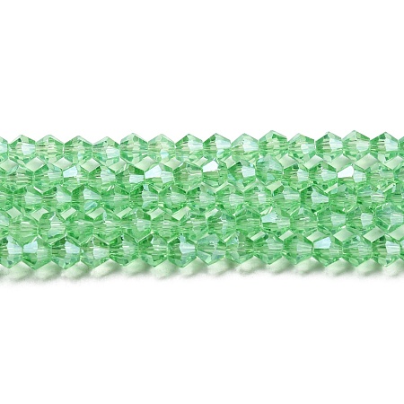 Transparent Electroplate Glass Beads Strands LS-EGLA-A039-T4mm-A24-1