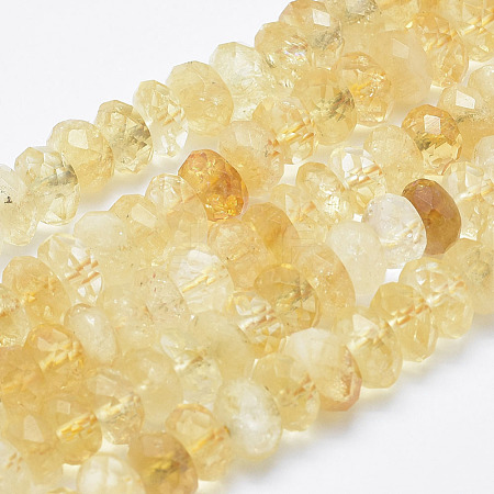 Natural Citrine Beads Strands G-K246-28A-1