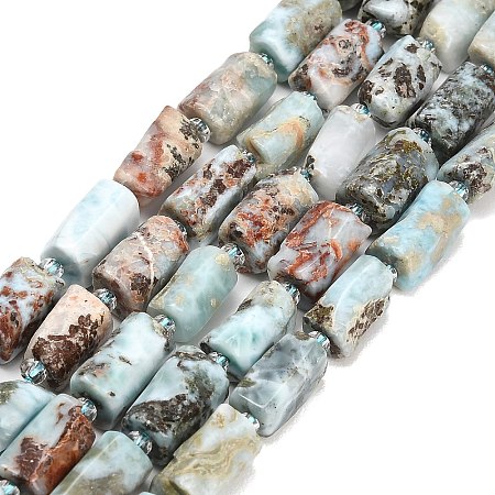 Natural Larimar Beads Strands G-F836-B09-01-1