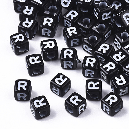Opaque Acrylic Beads SACR-N002-01R-1