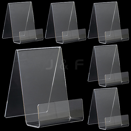 6Pcs Acrylic Book Stand for Kitchen Counter ODIS-SP0001-04C-1