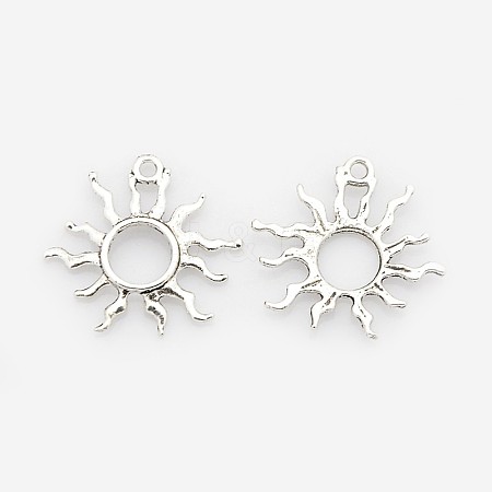 Tibetan Style Alloy Sun Pendants TIBEP-M020-09AS-1