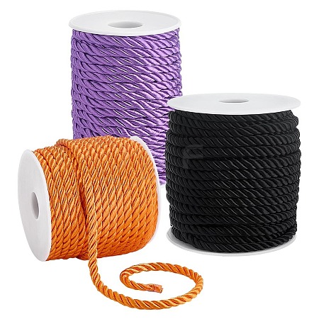 3 Rolls 3 Colors Polyester Braided Cord OCOR-PH0006-31A-1