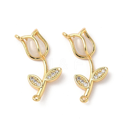 Brass Micro Pave Cubic Zirconia Pendants KK-D504-16G-1