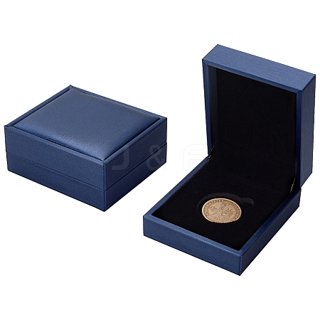 Rectangel PU Imitation Leather Coin Storage Boxes CON-WH0086-102B-02-1