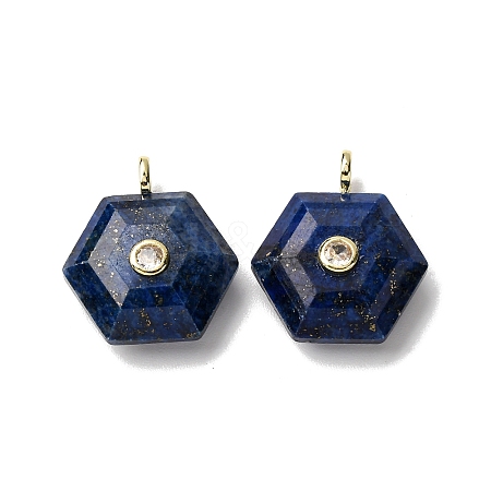 Dyed Natural Lapis Lazuli Pendants G-P588-02G-05-1