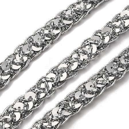 Filigree Polyester Glitter Lace Trim OCOR-Z007-10B-1