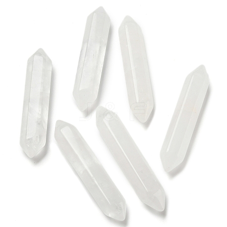 Olycraft 6Pcs Natural Quartz Crystal No Hole Double Terminated Points G-OC0004-04-1