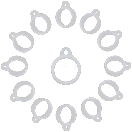 Gorgecraft 60Pcs Silicone Pendant SIL-GF0001-40A-1