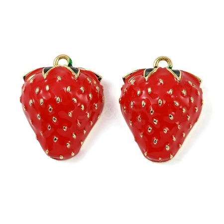 Brass Enamel Pendants KK-R224-14E-G-1