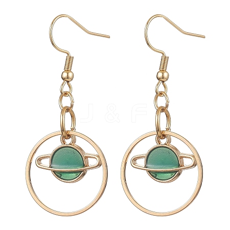 304 Stainless Steel with Alloy Enamel Dangle Earrings EJEW-JE06028-1