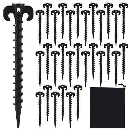 32Pcs Plastic Camping & Awning Tent Pegs Nails for Outdoor AJEW-GO0004-32A-1
