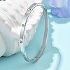 304 Stainless Steel Rhinestone Bangles for Women BJEW-Z092-05P-2