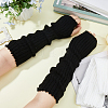 2 Pairs 2 Colors Polyester Long Fingerless Gloves AJEW-HS0001-22-3