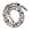 Natural Dyed Marble Beads Strands G-P593-6mm-02-3