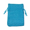 5 Colors Burlap Packing Pouches Drawstring Bags ABAG-X0001-02-2