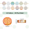   120Pcs 12 Colors Electroplate Transparent Glass Beads Strands EGLA-PH0001-39-2