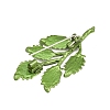 Electroplate Leaf Shape Alloy Lapel Pins for Backpack Clothes JEWB-B037-01E-3