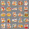 50Pcs Autumn Style Little Fox Cartoon PVC Self-Adhesive Stickers PW-WG5EC93-01-5