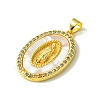Real 18K Gold Plated Brass Micro Pave Clear Cubic Zirconia Pendants KK-H472-12G-02-2