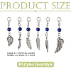 60Pcs Alloy & Synthetic Turquoise Locking Stitch Markers HJEW-DC00087-2