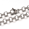 Tarnish Resistant 304 Stainless Steel Cable Chain Bracelets BJEW-I202-02B-2