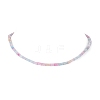 Glass Rectangle Beaded Necklace NJEW-JN04328-5