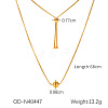 304 Stainless Steel Rhinestone Pendant Necklaces FS-WGDF7E7-03-1
