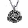 Vintage Alloy Viking Coil Dragon Pendant Necklaces for Men WG3CB88-02-3