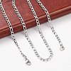 Non-Tarnish 304 Stainless Steel Figaro Chain Necklaces STAS-P101-71P-3