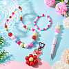 100Pcs 5 Styles Opaque Acrylic Beads MACR-TADJ0001-12B-6