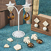 32Pcs 8 Style Ash Wood Stud Earring Findings EJEW-TA0001-16V-7