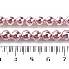 UV Plating Pearlized Glass Pearl Beads Strands GLAA-F128-01A-T19-2