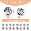 100Pcs Tibetan Style Alloy Beads TIBEB-DC0001-09-2