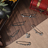 12Pcs 6 Styles Branch/Leaf Zinc Alloy Kilt Pins JEWB-SC0001-58-3