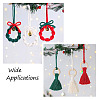 2 Sets 2 Style Christmas Theme Cotton Weave Pendant Decorations Sets HJEW-CF0001-11-6